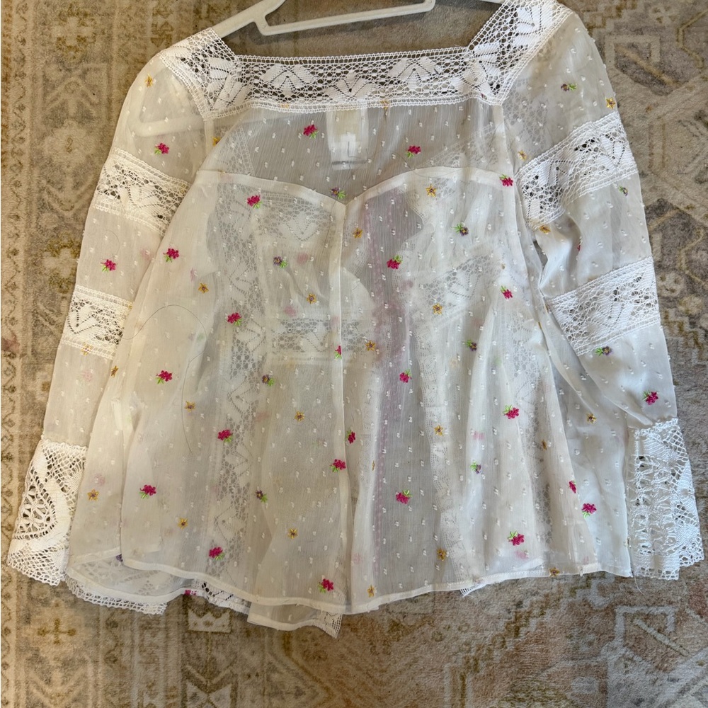Ana Sui Arcadia Blouse XS Boho NWOT - Picture 4 of 4